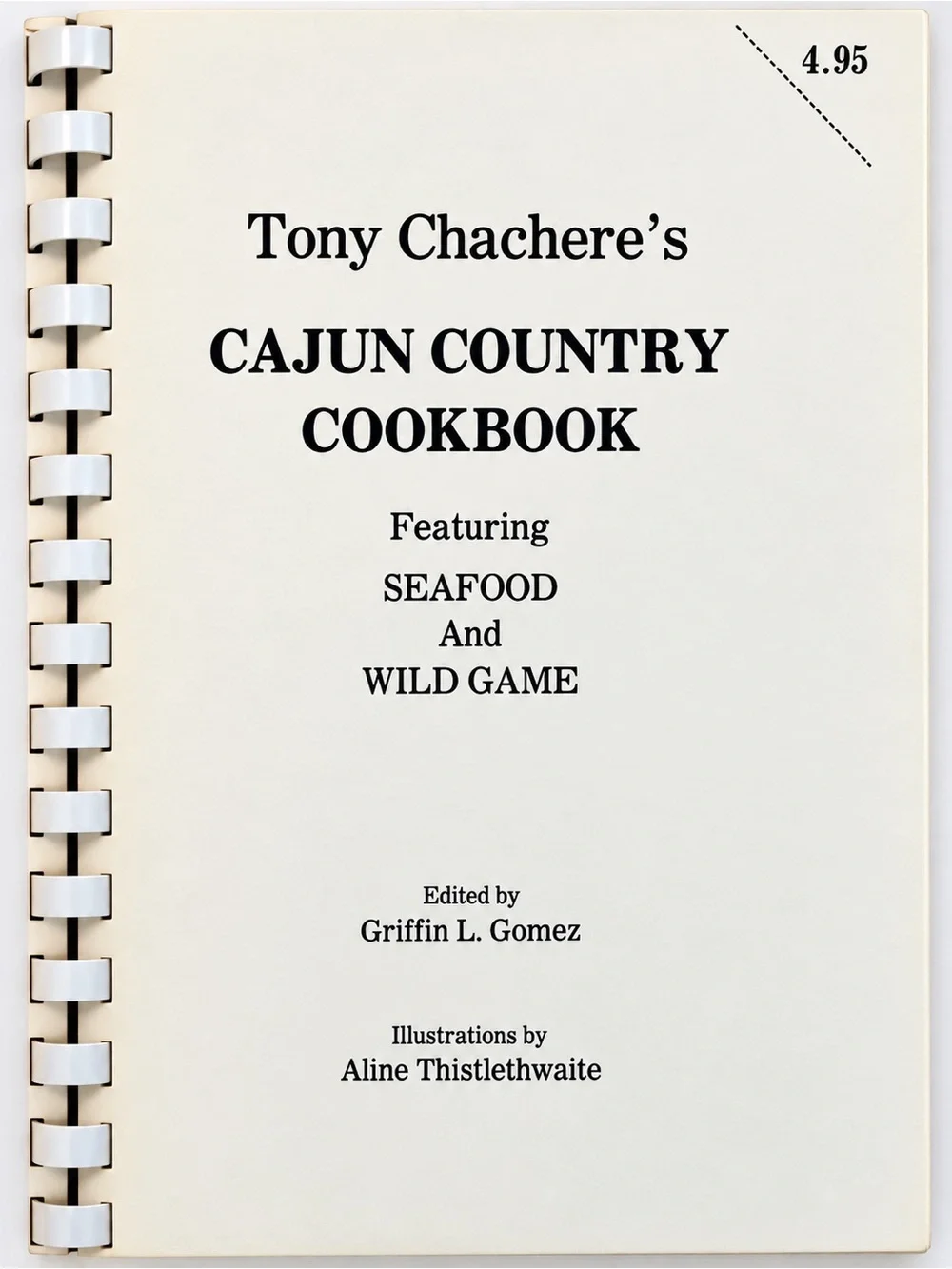 Vintage 1972 Tony Chachere’s Cajun Country Cookbook Revised Edition Louisiana